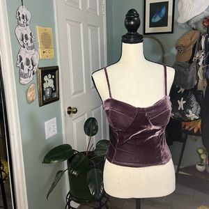 Stylish purple velvet tank top 💟